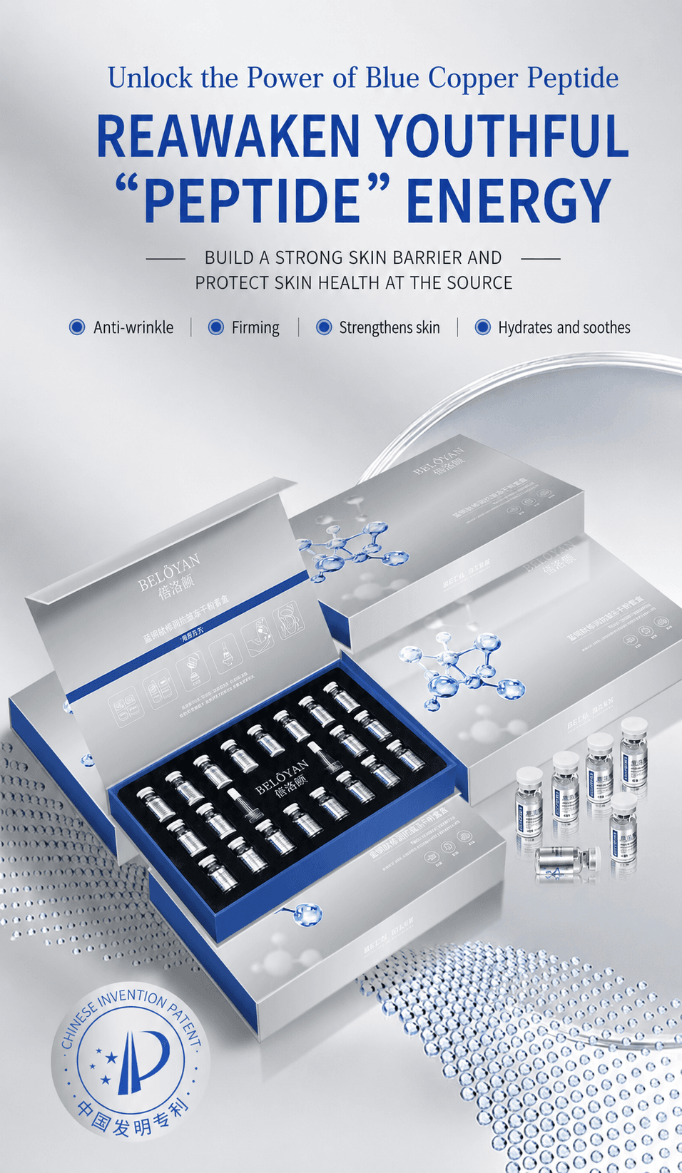 BELOYAN Blue Copper Peptide Freeze-Dried Powder Set